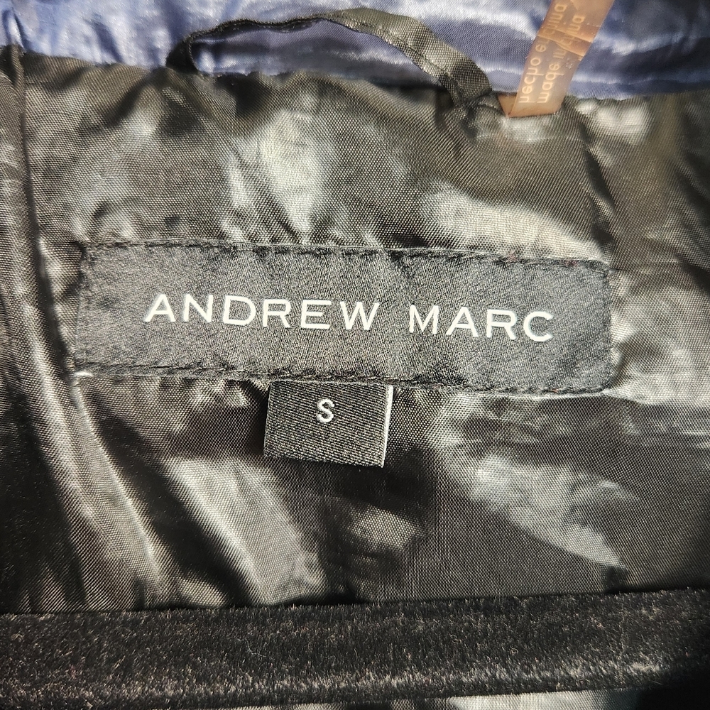 Andrew Marc Women's Shiny Blue Puffer Jacket 650 Fill Power, Size S. #E05 - Picture 3 of 16